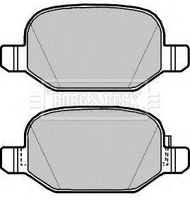 Гальмівні колодки (набір) BORG & BECK BBP2412