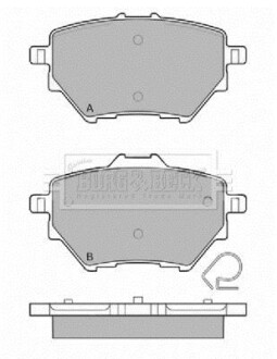 Гальмiвнi колодки дисковi заднi BORG & BECK BBP2452