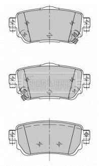 Гальмiвнi колодки дисковi заднi BORG & BECK BBP2498
