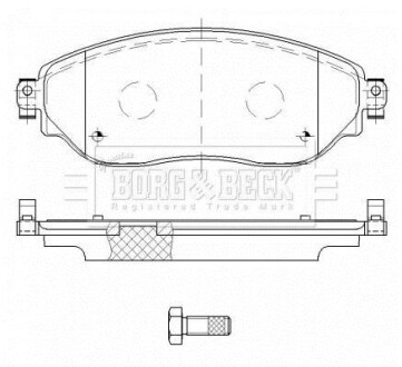 Гальмiвнi колодки дисковi BORG & BECK BBP2515