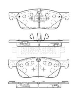 Гальмiвнi колодки дисковi BORG & BECK BBP2518