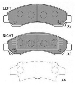 Гальмiвнi колодки дисковi BORG & BECK BBP2535