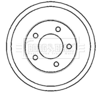 Гальмiвнi барабани заднiй BORG & BECK BBR7117