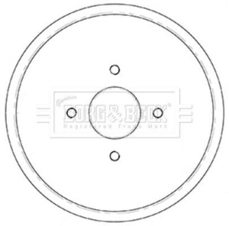 Гальмiвнi барабани з пiдшипником BORG & BECK BBR7252
