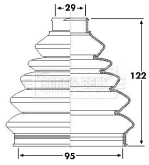 Пильник привiдного валу к-кт BORG & BECK BCB6139
