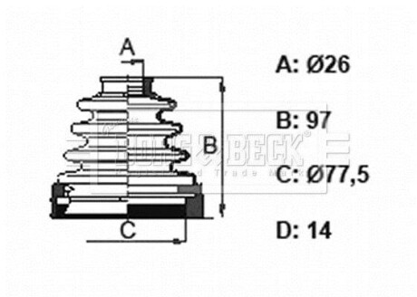 Пыльник BORG & BECK BCB6158