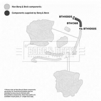 Трубка нагнетаемого воздуха BORG & BECK BTH1368 (фото 1)