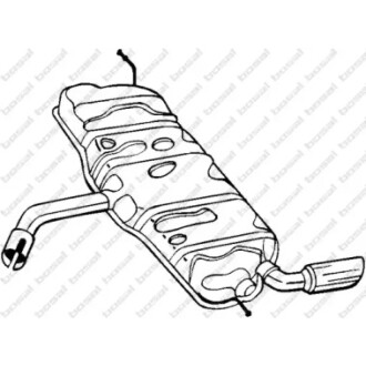 Глушитель задняя часть AUDI A3 (03-12), SEAT Altea (04-10), SEAT Leon (05-12), SEAT Toledo (04-09) (105-503) BOSAL 105503