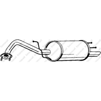 Глушитель, алюм. cталь, задняя часть DAEWOO TACUMA 00- BOSAL 141009