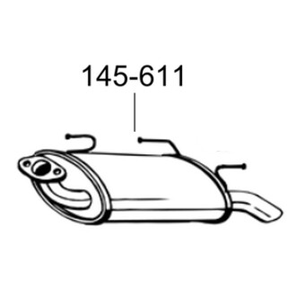 Глушитель выхлопных газов конечный BOSAL 145611