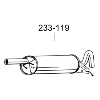 Глушник вихлопних газів (кінцевий) BOSAL 233119