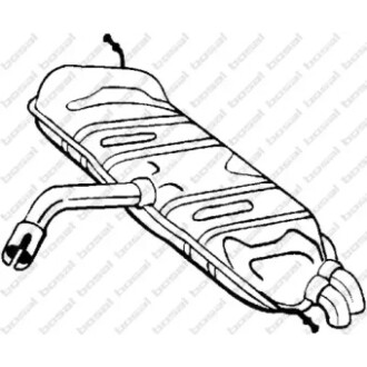 Глушник вихлопних газів (кінцевий) BOSAL 233135