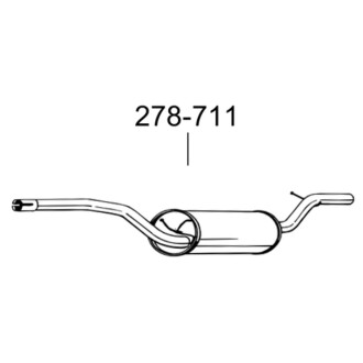 Центр. глушник,випускна сист. BOSAL 278711