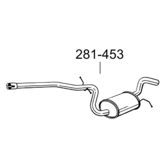 Средний глушитель выхлопных газов BOSAL 281453