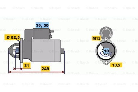 Стартер BOSCH 0001109062