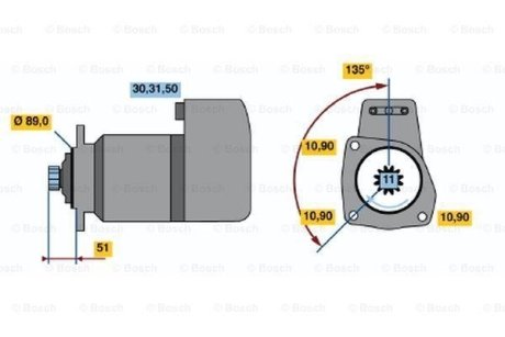 Стартер BOSCH 0001416030