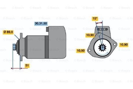 Стартер BOSCH 0 001 418 016