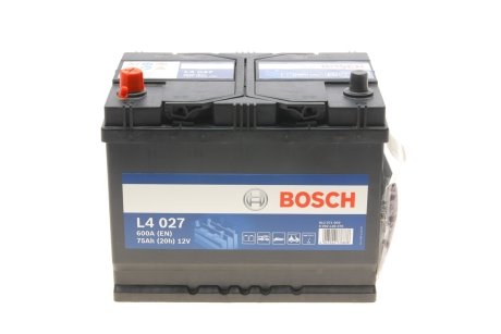 Акумулятор 12В/75Аг/600А/18,1кг BOSCH 0092L40270 (фото 1)