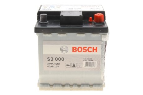 Акумулятор 12В/40Аг/340А/9,78кг BOSCH 0 092 S30 000 (фото 1)