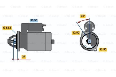 Стартер BOSCH 0 986 010 850