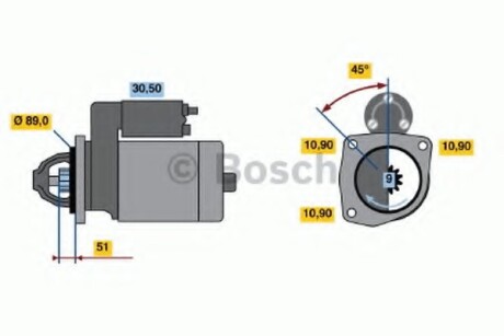 Стартер BOSCH 0 986 011 280