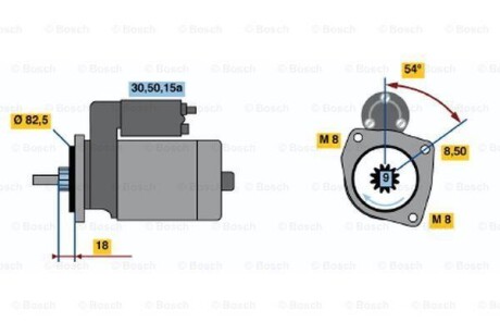 Стартер BOSCH 0 986 013 590