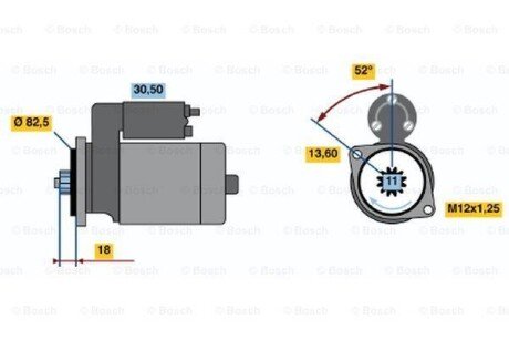 Стартер BOSCH 0986015331