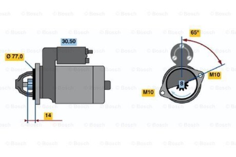 Стартер BOSCH 0986017721