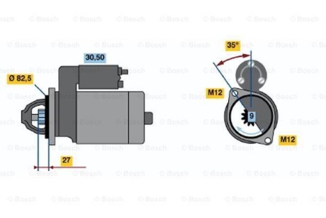 Стартер BOSCH 0986018250