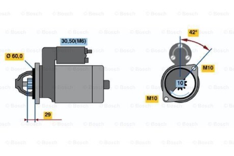 Стартер BOSCH 0 986 020 360