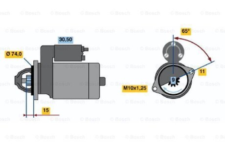 Стартер BOSCH 0986020571