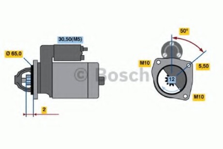 Стартер BOSCH 0 986 021 741 (фото 1)