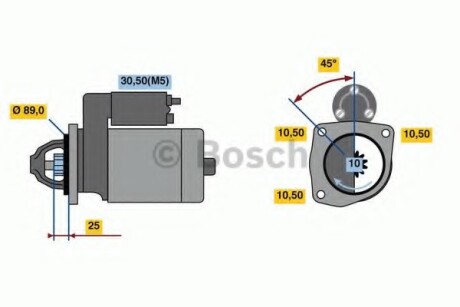 Стартер BOSCH 0986022990