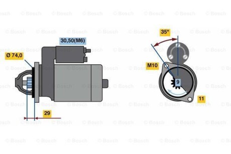 Стартер BOSCH 0986024120