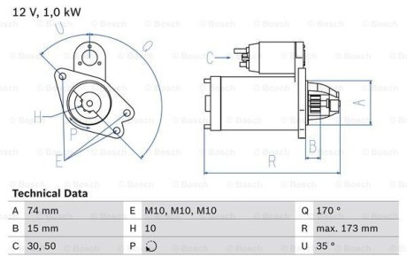 Стартер MAZDA 2 1,3 07- REGENEROWANY BOSCH 0986025290 (фото 1)