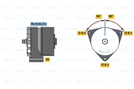 Генератор BOSCH 0 986 031 020