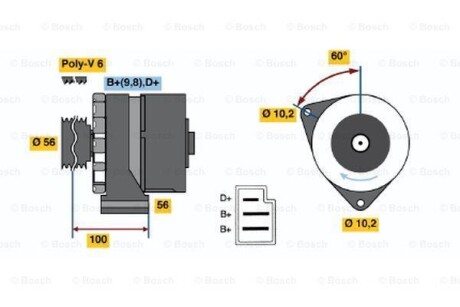 Генератор BOSCH 0 986 033 810 (фото 1)