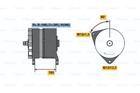 Генератор BOSCH 0986041640