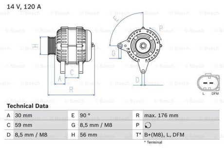 Генератор BOSCH 0 986 042 830