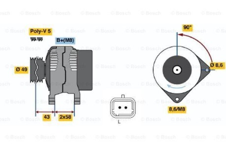 Генератор BOSCH 0986045101