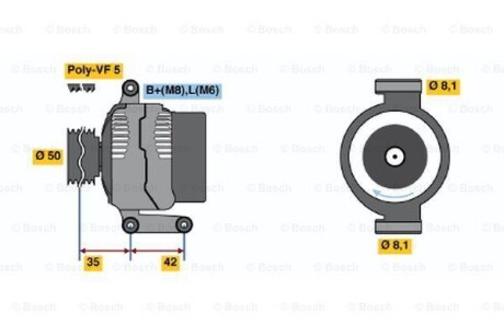 Генератор BOSCH 0 986 045 181