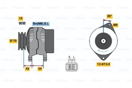 Генератор BOSCH 0 986 045 611 (фото 1)