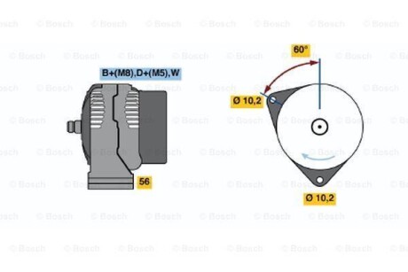 Генератор BOSCH 0 986 046 000