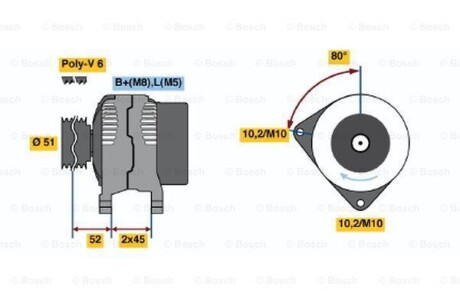 Генератор BOSCH 0 986 046 511