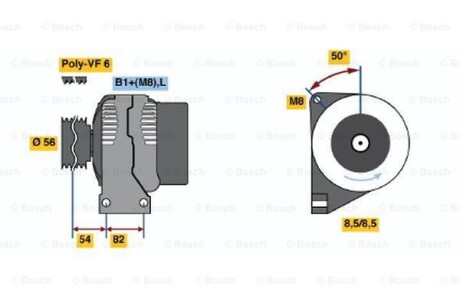 Генератор BOSCH 0 986 047 500 (фото 1)