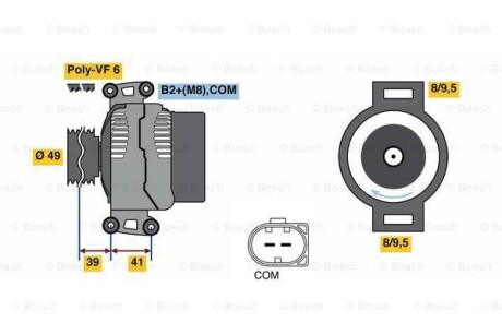 Генератор BOSCH 0 986 048 350