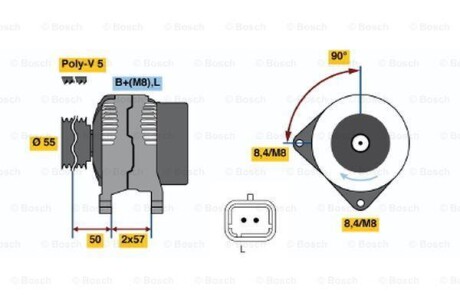 Генератор BOSCH 0 986 048 611