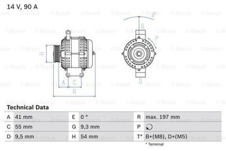 Генератор BOSCH 0 986 048 771