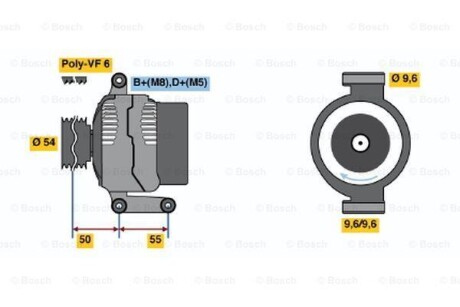 Генератор BOSCH 0 986 048 781