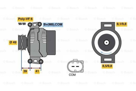 Генератор BOSCH 0 986 048 820 (фото 1)